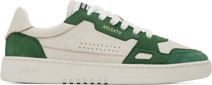 Axel Arigato Off-White & Green Dice Lo Sneakers