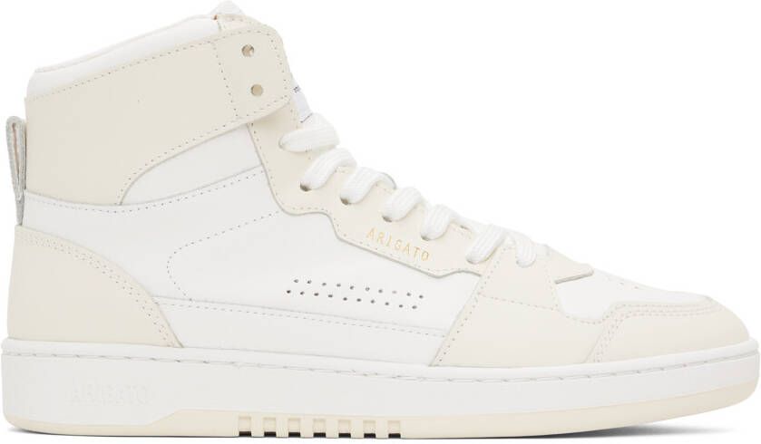 Axel Arigato White & Beige Dice Hi Sneakers - Picture 5