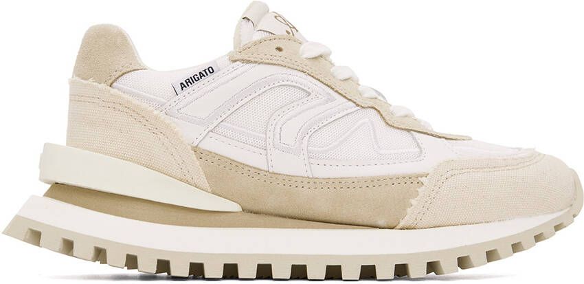 Axel Arigato White & Beige Sonar Sneakers - Picture 4