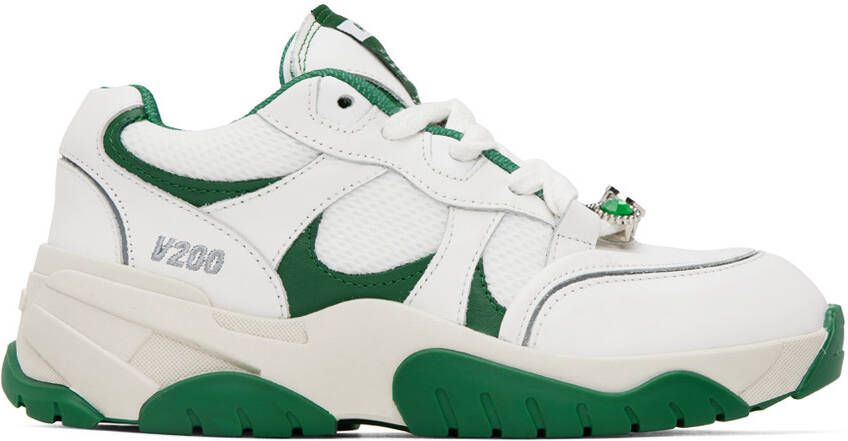 Axel Arigato White & Green Catfish Lo Sneakers