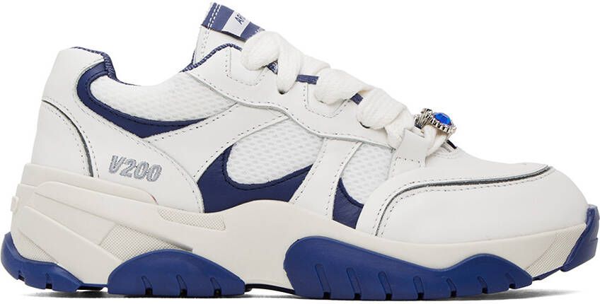 Axel Arigato White & Navy Catfish Lo Sneakers - Picture 5