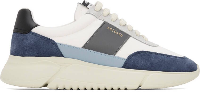 Axel Arigato White & Navy Genesis Vintage Sneakers