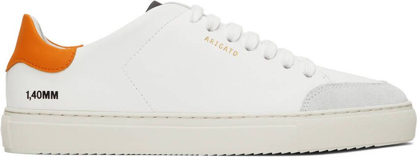 Axel Arigato White & Orange Clean 90 Triple Sneakers - Picture 5