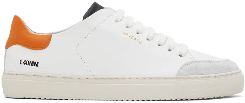 Axel Arigato White & Orange Triple Clean 90 Sneakers - Picture 5