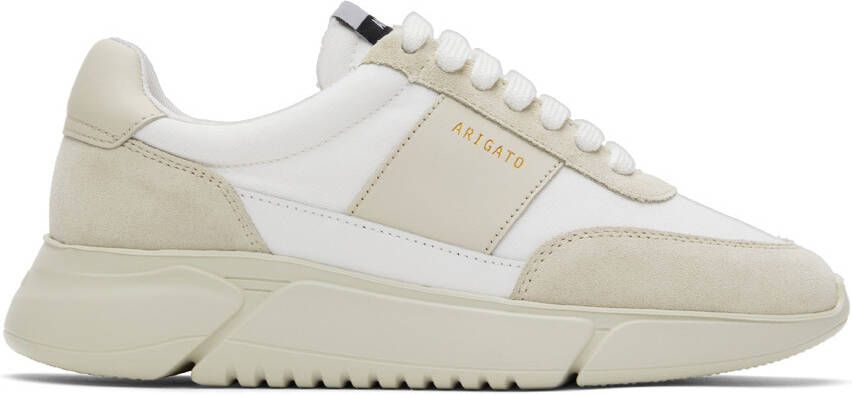 Axel Arigato White & Taupe Genesis Vintage Runner Sneakers - Picture 5
