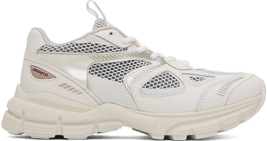 Axel Arigato White & Taupe Marathon Runner Sneakers - Picture 5