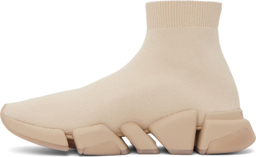 Balenciaga Beige Speed 2.0 Sneakers - Picture 3
