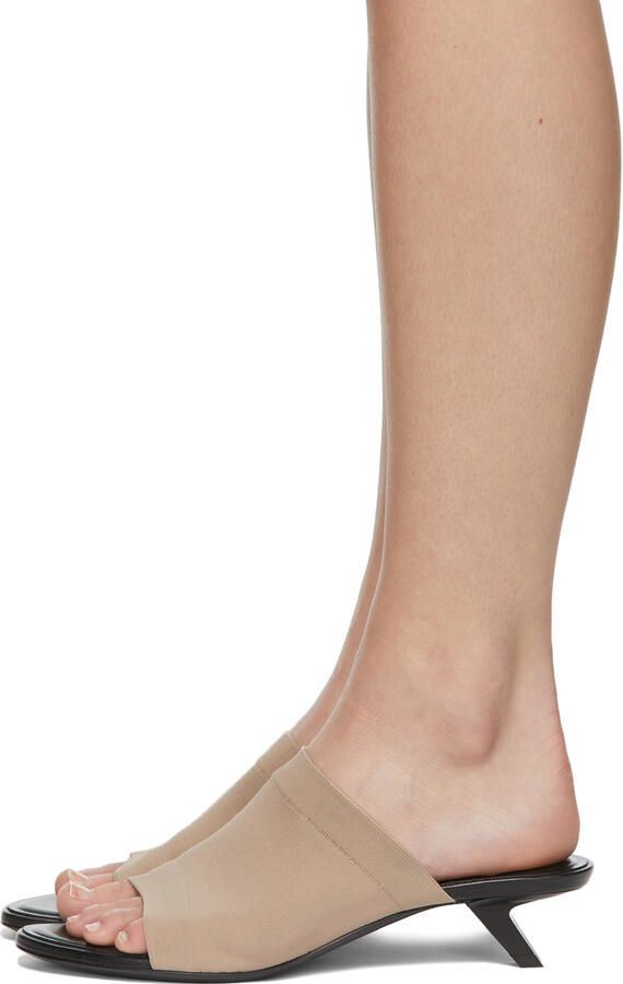 Balenciaga Beige Stretch Sandals - Picture 2