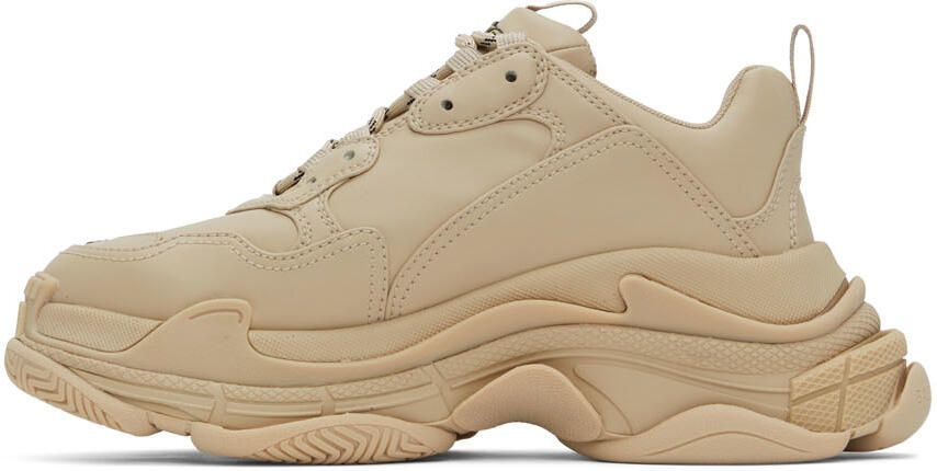 Balenciaga Beige Triple S Low-Top Sneakers - Picture 3