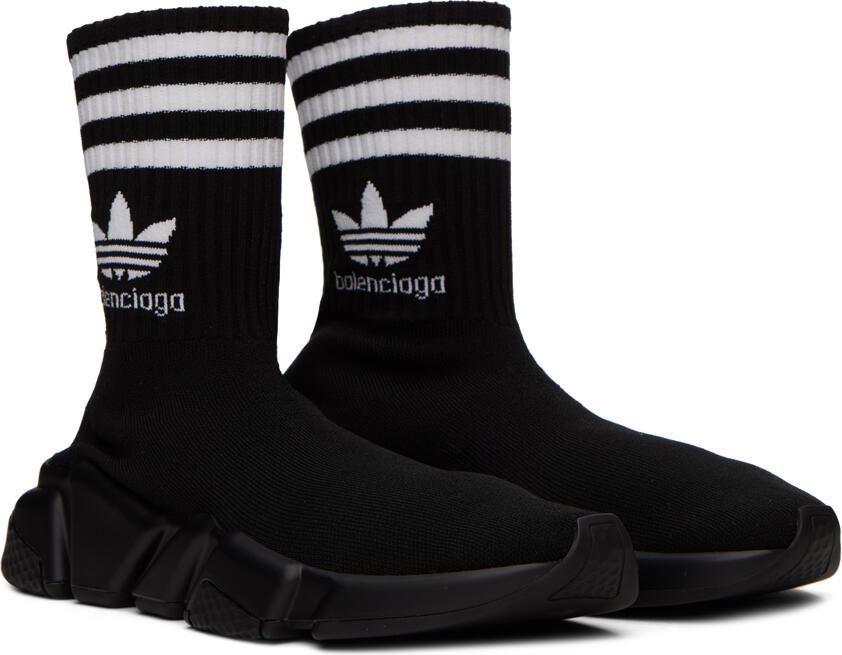 Balenciaga Black adidas Originals Edition Speed Sneakers - Picture 2