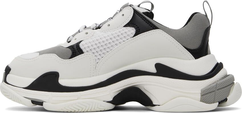 Balenciaga Black & Gray Triple S Sneakers - Picture 3