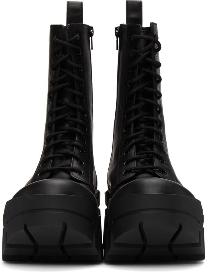 Balenciaga Black Bulldozer Lace-Up Boots - Picture 2