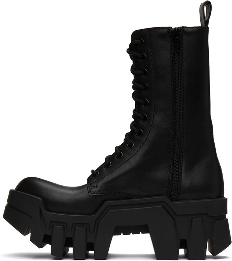 Balenciaga Black Bulldozer Lace-Up Boots