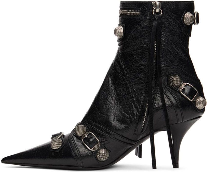 Balenciaga Black Cagole Ankle Boots - Picture 3