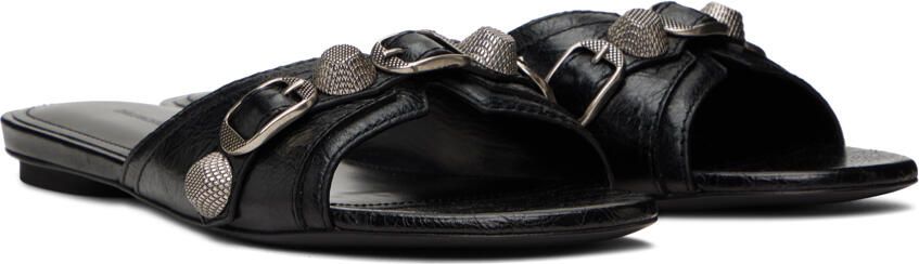 Balenciaga Black Cagole Sandals - Picture 2