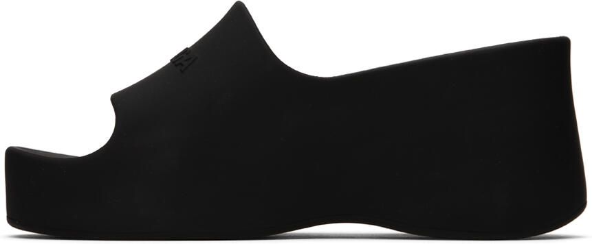 Balenciaga Black Chunky Wedge Sandals - Picture 3