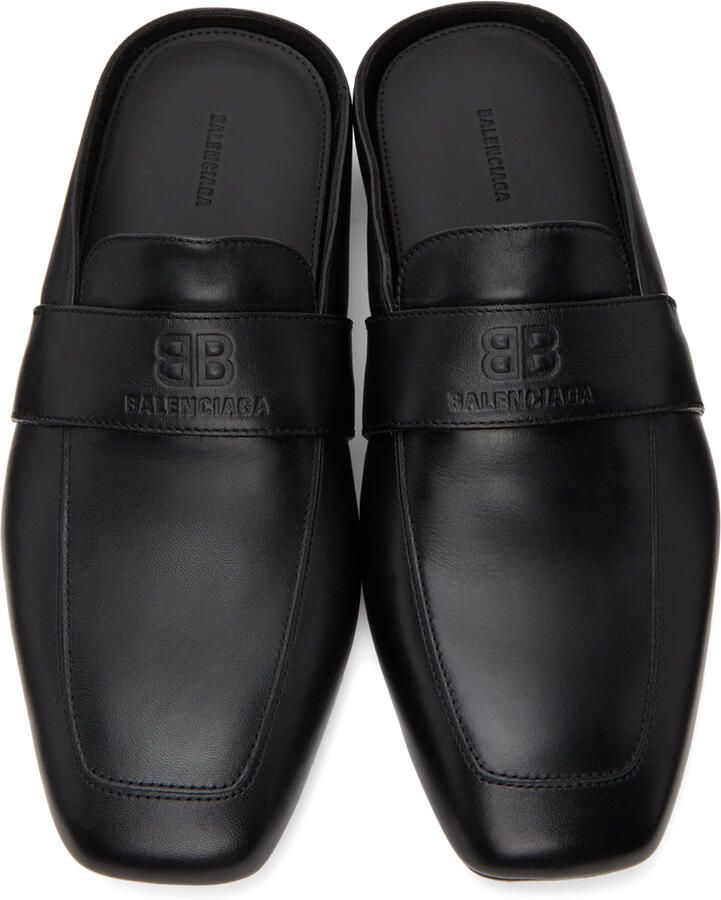 Balenciaga Black City Sabot Loafers