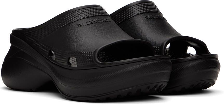 Balenciaga Black Crocs Edition Pool Slides - Picture 3