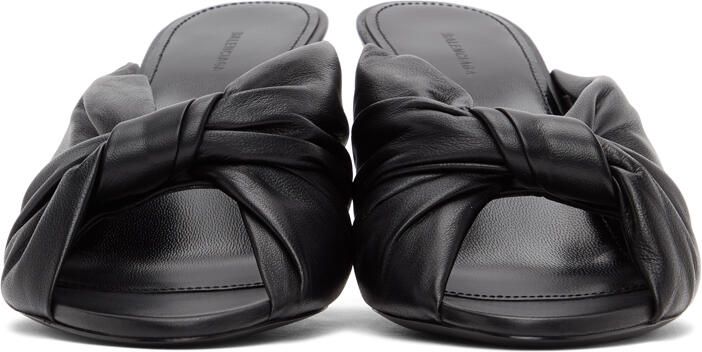 Balenciaga Black Drapy 80mm Mules - Picture 2