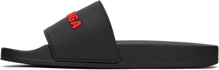 Balenciaga Black Pool Slides - Picture 3