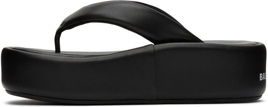Balenciaga Black Rise Thong Sandals - Picture 3