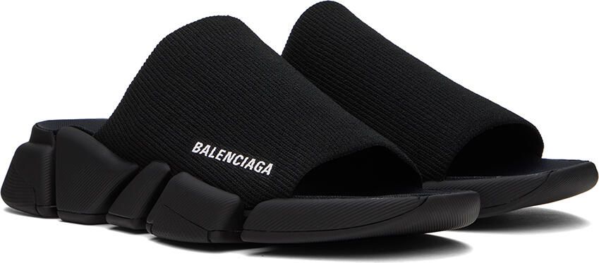 Balenciaga Black Speed 2.0 Slides - Picture 2
