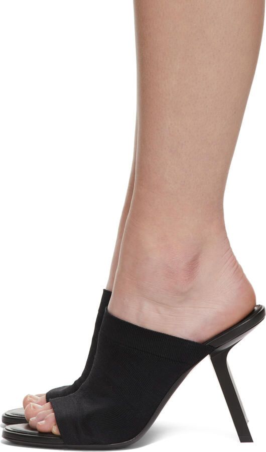 Balenciaga Black Stretch Heeled Sandals - Picture 3