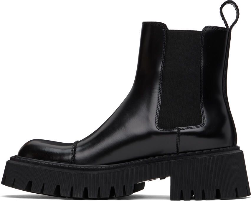 Balenciaga Black Tractor Boots - Picture 3