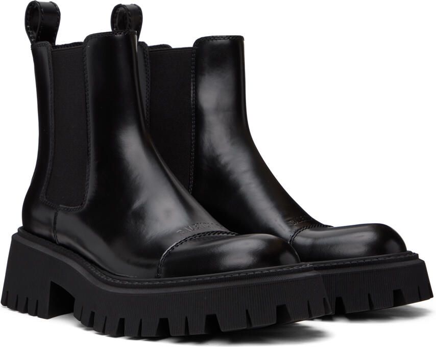 Balenciaga Black Tractor Boots - Picture 2