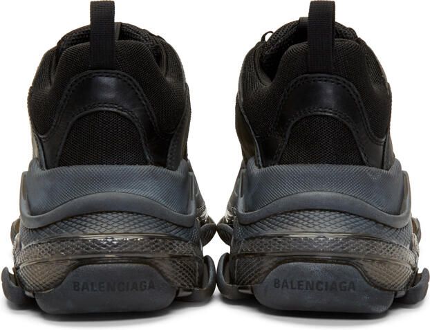 Balenciaga Black Triple S Clear Sole Sneakers - Picture 4