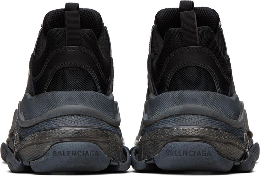 Balenciaga Black Triple S Clear Sole Sneakers