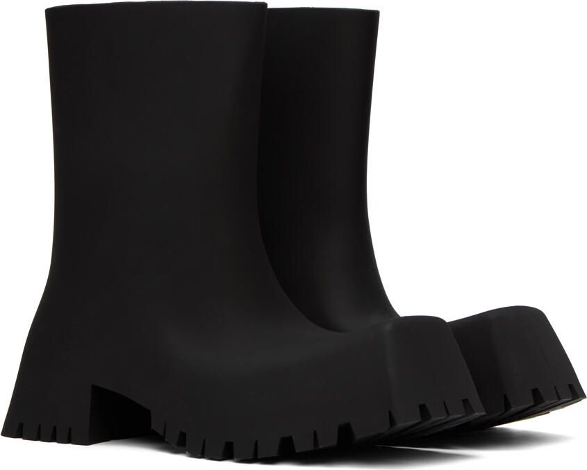 Balenciaga Black Trooper Ankle Boots - Picture 3
