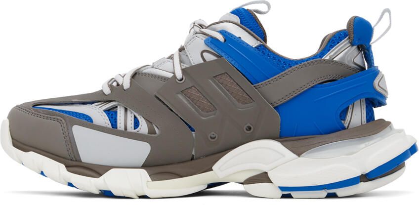 Balenciaga Brown & Blue Track LED Sneakers - Picture 3