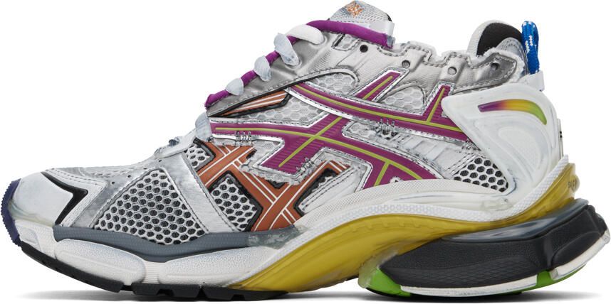 Balenciaga Gray & Multicolor Runner Sneakers - Picture 3