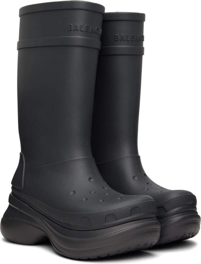 Balenciaga Gray Crocs Edition Boots - Picture 2