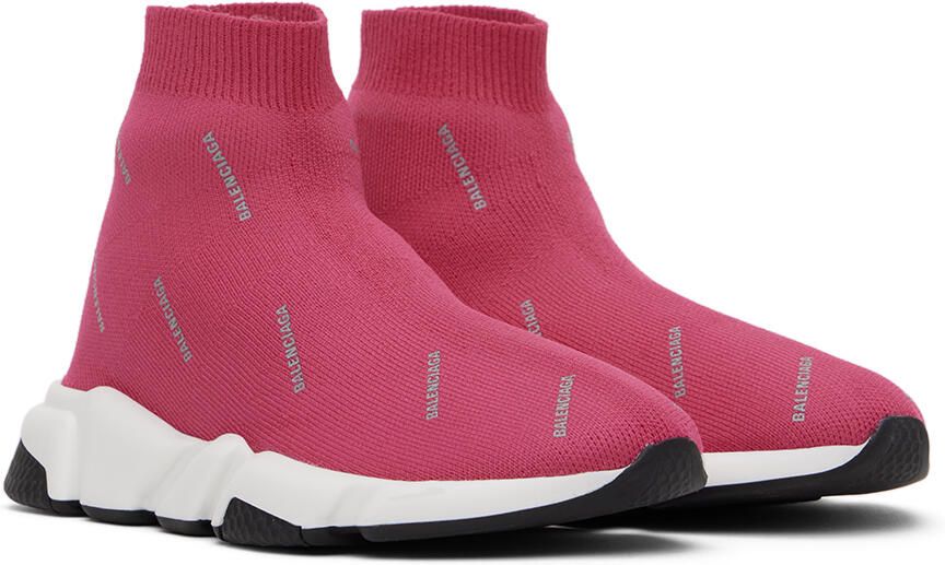 Balenciaga Kids Pink Speed Sneakers - Picture 2