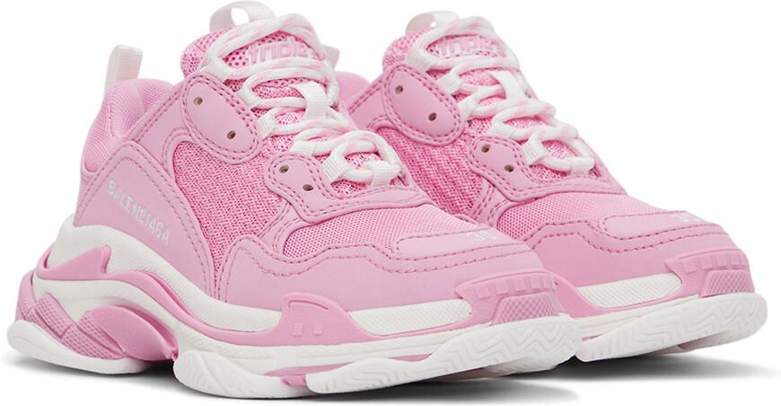 Balenciaga Kids Pink Triple S Sneakers - Picture 2