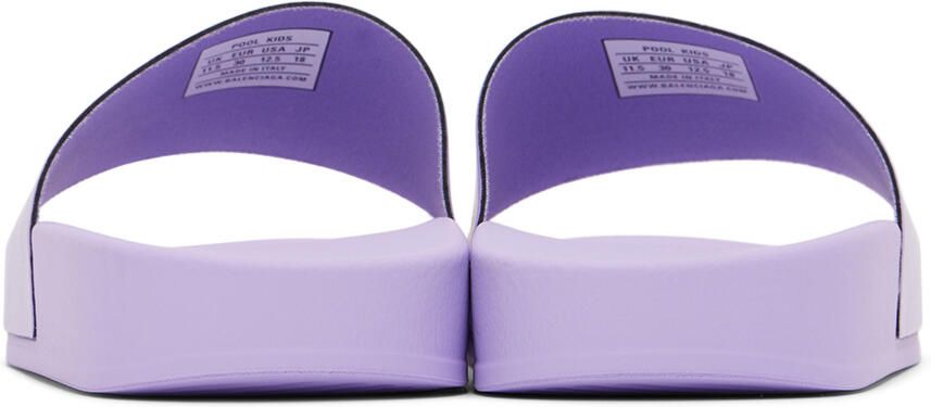 Balenciaga Kids Purple Pool Slides - Picture 4