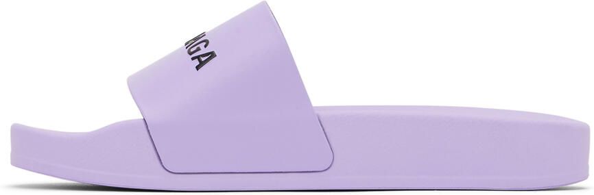 Balenciaga Kids Purple Pool Slides - Picture 3