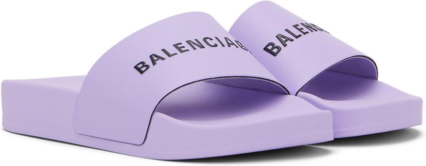 Balenciaga Kids Purple Pool Slides