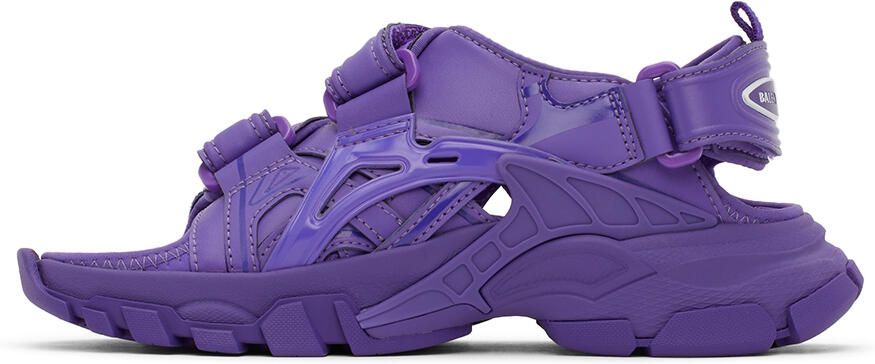 Balenciaga Kids Purple Track Sandals - Picture 3