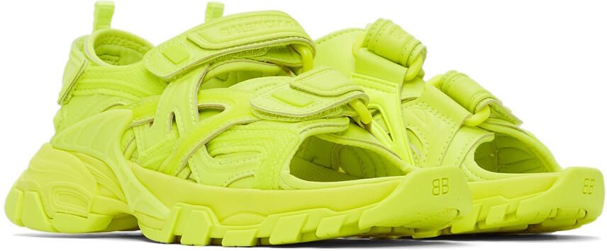 Balenciaga Kids Yellow Track Sandals - Picture 4