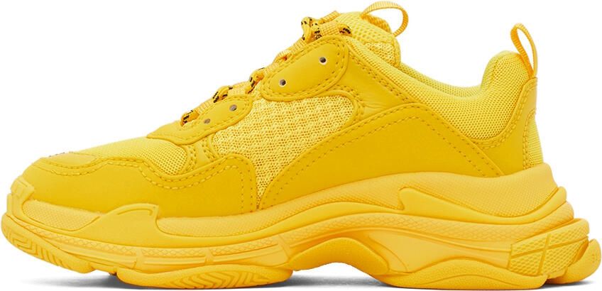 Balenciaga Kids Yellow Triple S Sneakers - Picture 3
