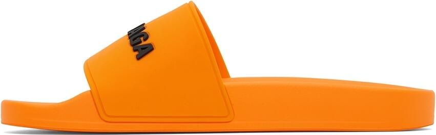 Balenciaga Orange Pool Slides - Picture 4