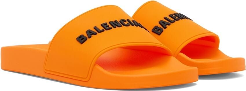 Balenciaga Orange Pool Slides - Picture 2