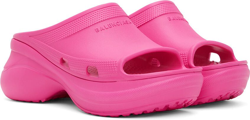 Balenciaga Pink Crocs Edition Pool Slides - Picture 2