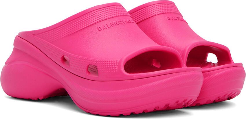 Balenciaga Pink Crocs Edition Pool Slides - Picture 2