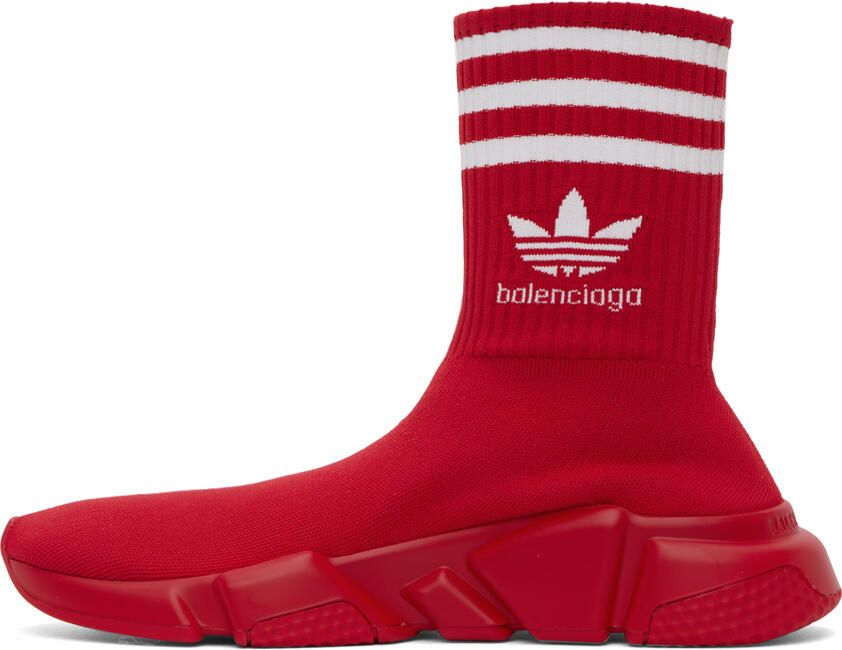 Balenciaga Red adidas Originals Edition Speed Sneakers - Picture 3