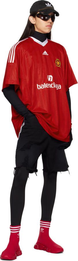 Balenciaga Red adidas Originals Edition Speed Sneakers - Picture 4