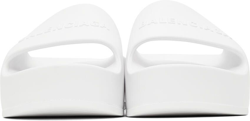 Balenciaga White Chunky Platform Sandals - Picture 3